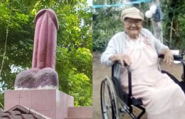 Unusual request: 99-year-old woman is buried with giant 300kg penis