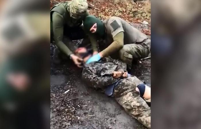 Video shows Russian soldier apparently castrating Ukrainian prisoner