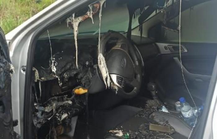 Truck struck by lightning ‘melts’ and driver leaves unharmed