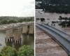 Rains in RS: see the before and after of a bridge that was almost submerged