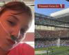 Isabel Veloso, influencer with terminal cancer, watches football game with oxygen cannula