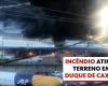Fire hits land in Duque de Caxias, and smoke is seen from other municipalities; VIDEO | Rio de Janeiro